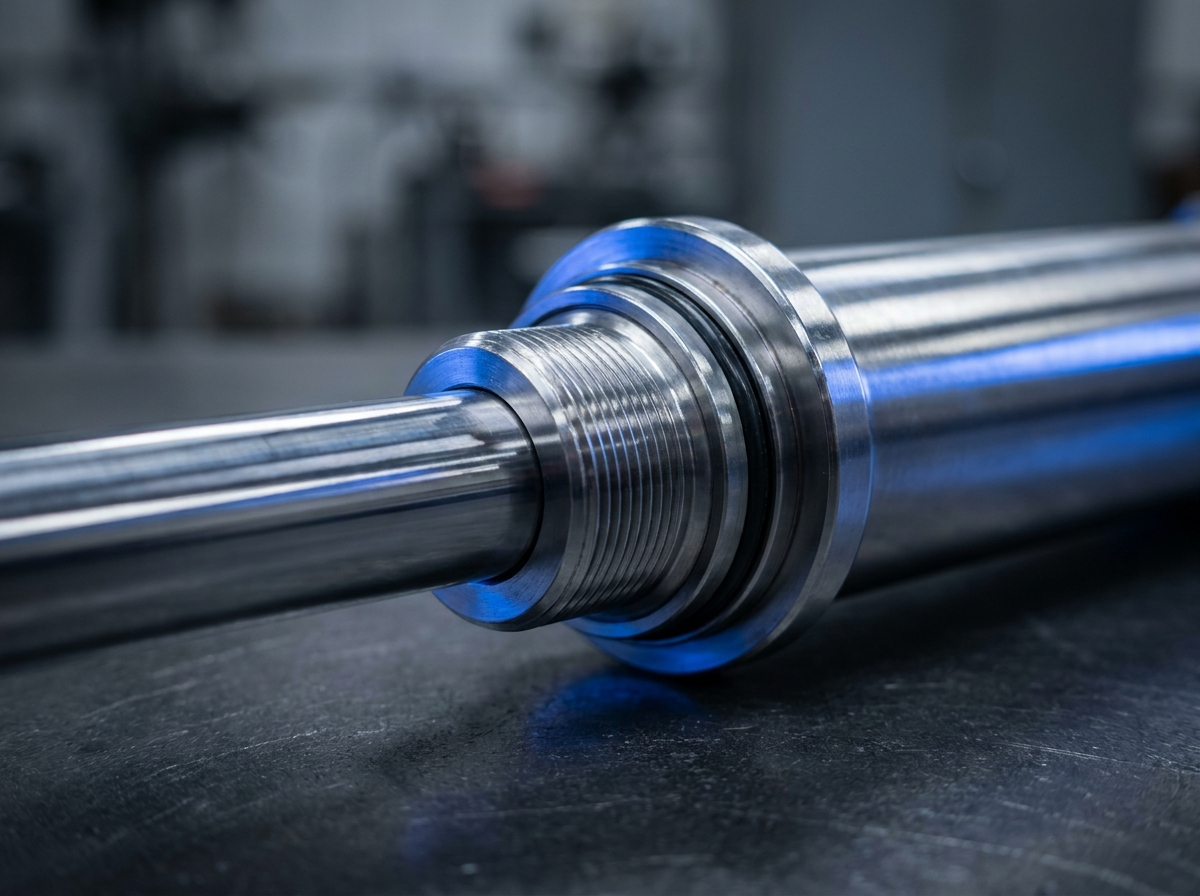 İşlenmiş krom kaplı hidrolik piston mili ve silindir